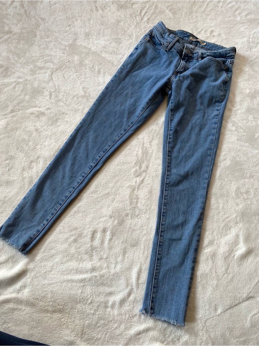 High-Rise Ankle Skinny Jeans - Blue